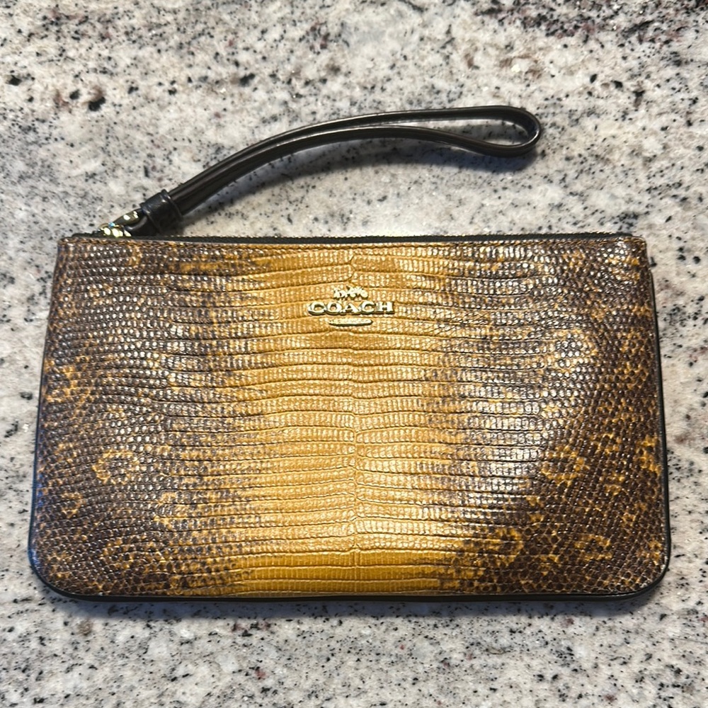 Coach Gold and Black Wallet Metallic Elegance